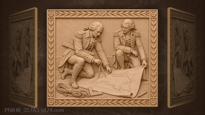 Commander checks the fortress before drawing 3d STL model