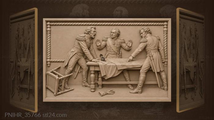Generals argue over campaign map 3d STL model