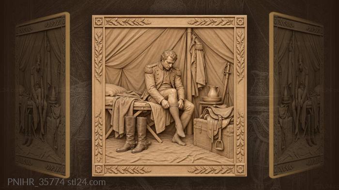 Commander’s camp life morning preparations · Napoleon Bonaparte 3d STL model
