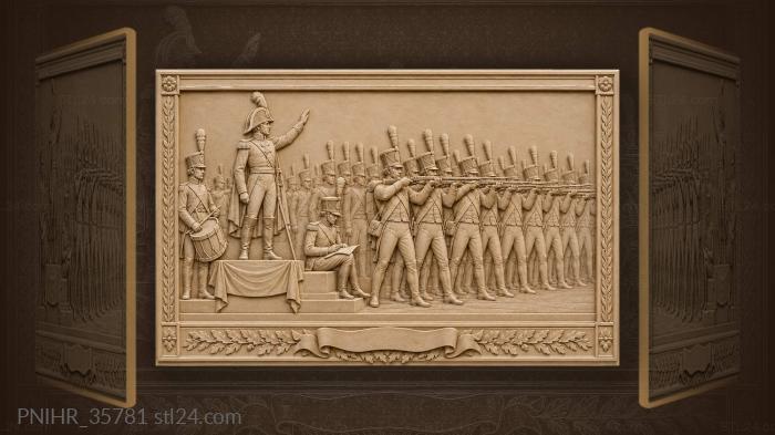 Troop review military parade scene 3d STL model