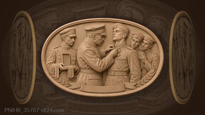 Medal pinned to a soldier chest 3d STL model
