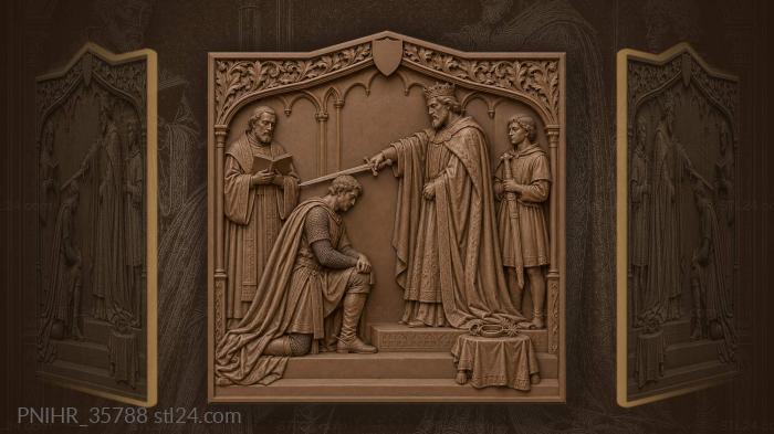 Sovereign knights warrior with a sword 3d STL model