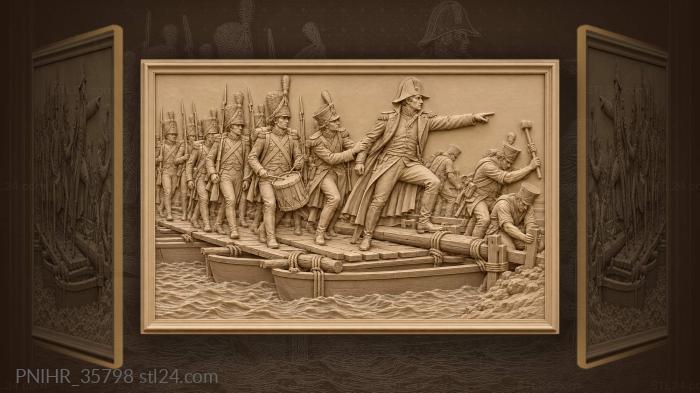 Pontoon crossing at early light 3d STL model