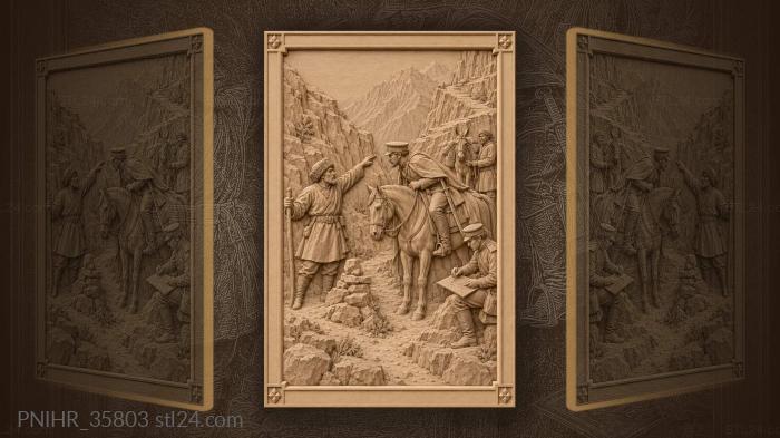Mounted commander heeds the highlanders route 3d STL model