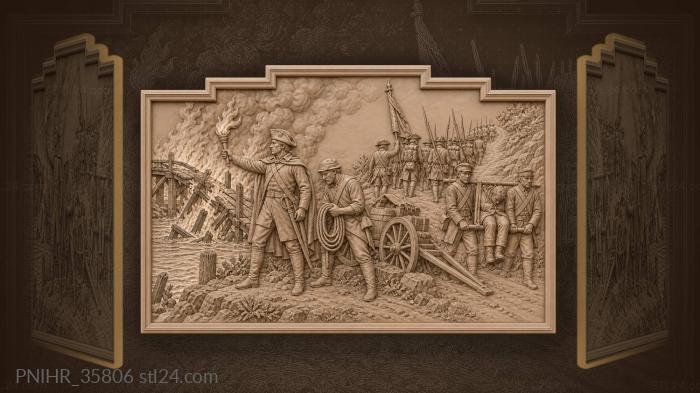 Burning bridge rearguard action retreat 3d STL model