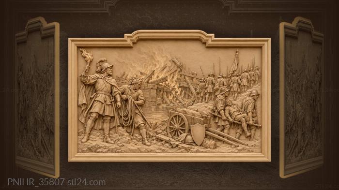 Burning bridge rearguard last stand 3d STL model