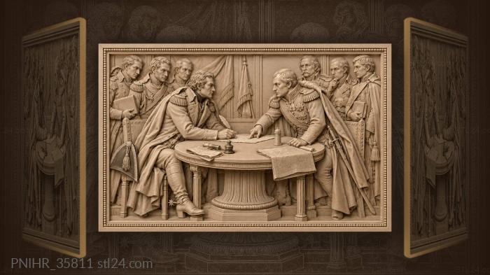 Peace treaty signing commanders agreement 3d STL model