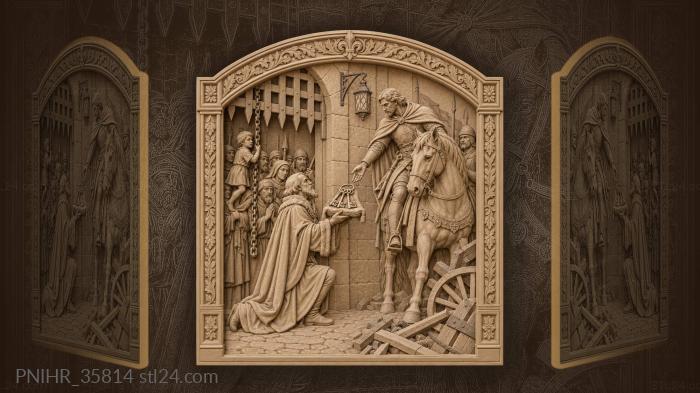Burgomaster offers victory keys to commander 3d STL model