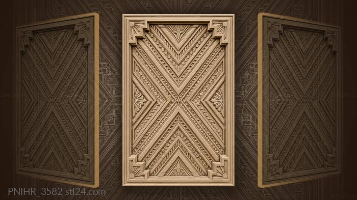 Geometric chevron sunburst symmetrical design 3d STL model
