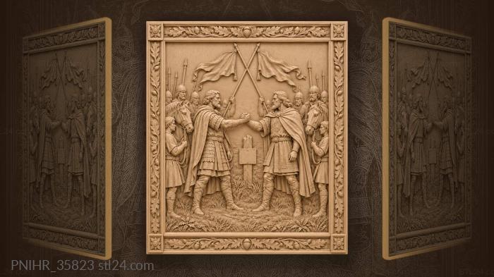 Commanders meeting peaceful treaty field 3d STL model