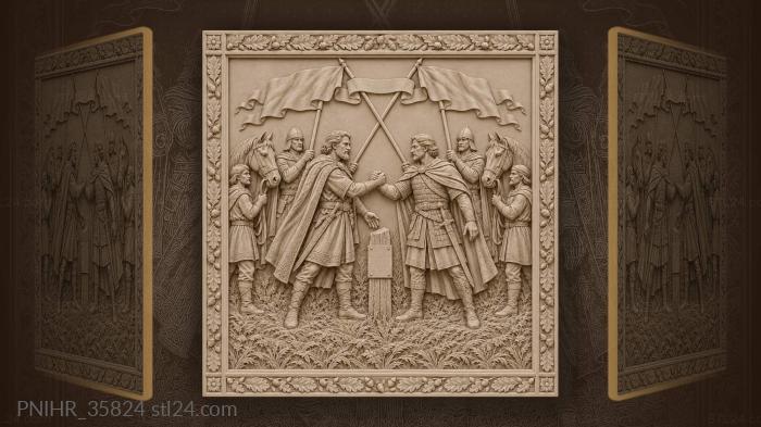 Commanders meeting in open field 3d STL model