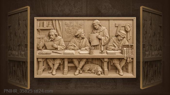 Scribe dries a finished treaty page 3d STL model