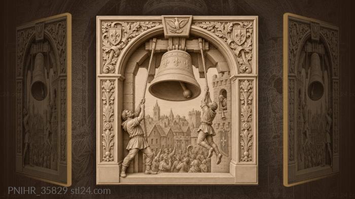 Belfry bells announce city peace 3d STL model