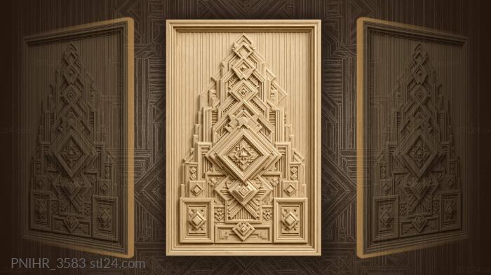 Geometric pyramid abstract rising design 3d STL model