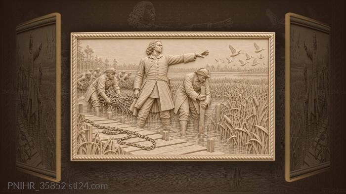 Tsar directs the new capital across marshland 3d STL model