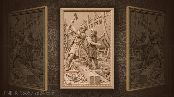 Tsar shipbuilder axe yard work 3d STL model