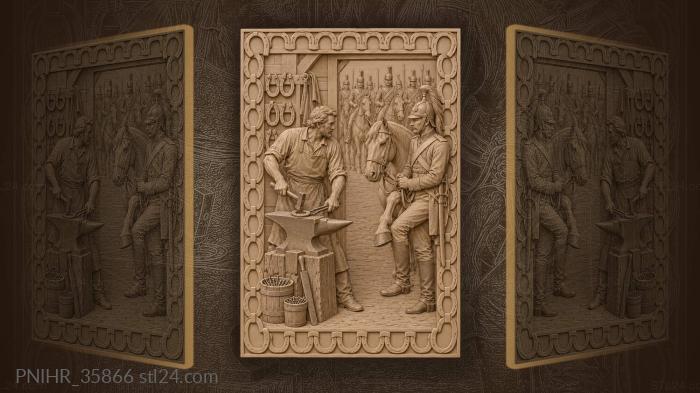 Shield says no regiment fights without shoes 3d STL model
