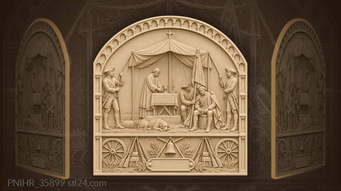 Field church under canvas shelter 3d STL model