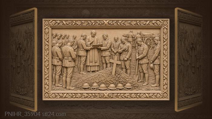 Chaplain leads soldiers through final farewell 3d STL model