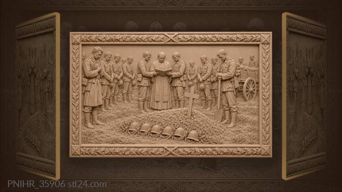 Comrades bury many names in one grave 3d STL model