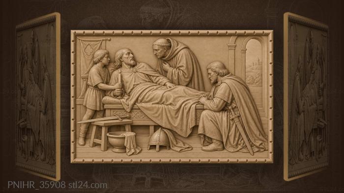 Wounded prince steadies his candle before farewell 3d STL model