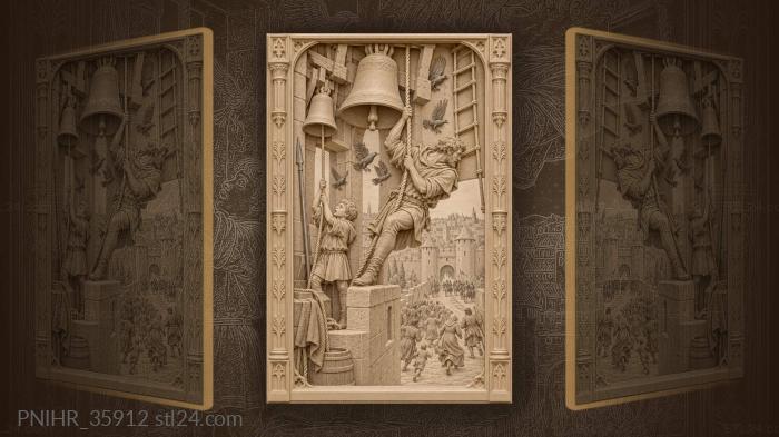 Tower keeper rings while jackdaws scatter 3d STL model