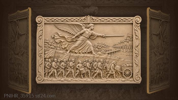 Heavenly captain guides marching infantry 3d STL model