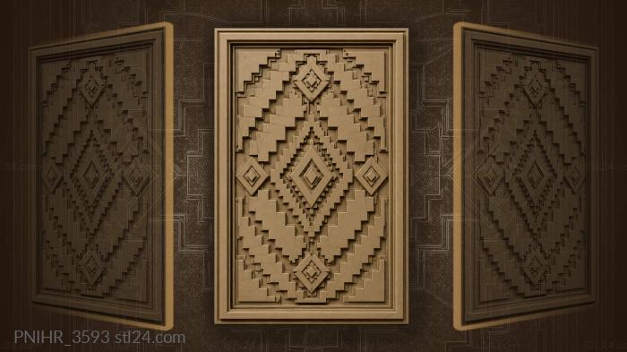 Geometric diamonds stepped blocks symmetry 3d STL model
