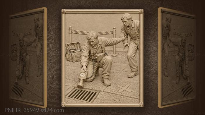 Radiation control dangerous zone warning 3d STL model