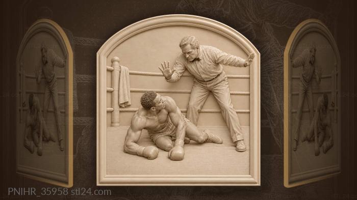 Fallen fighter answers the standing count 3d STL model