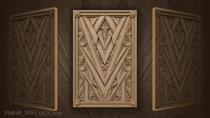 Geometric chevron abstract layered design 3d STL model