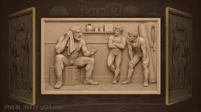 Veteran dries his ear after training 3d STL model
