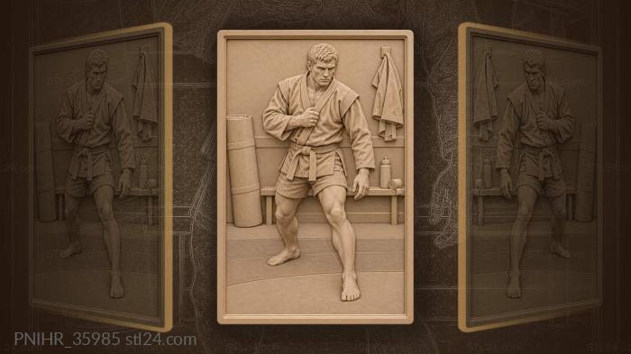Fighter makes his jacket outweigh words 3d STL model