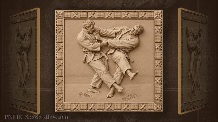 Wrestler sweeping his rival ankle inward 3d STL model