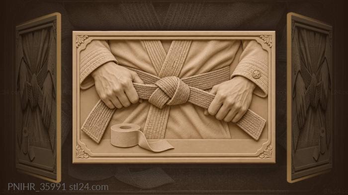 Sambo belt pulled into a knot 3d STL model