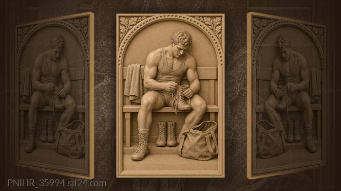 Tight laces commit wrestler to training 3d STL model