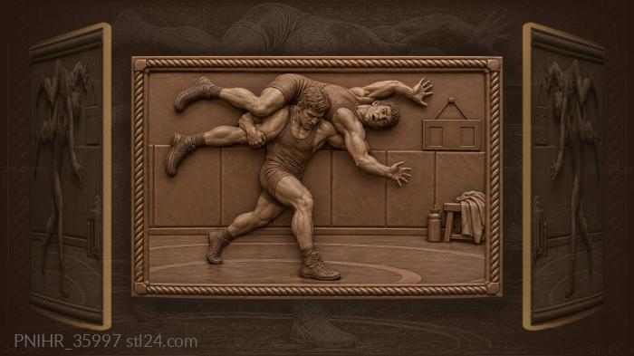 Shoulder throw across the mat 3d STL model