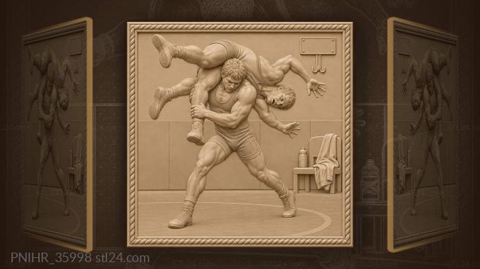 Opponent flying over his back 3d STL model