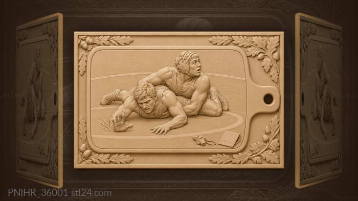 Wrestling match decisive moment action 3d STL model