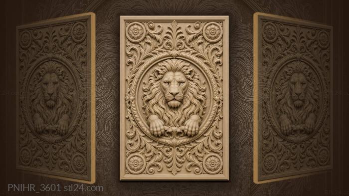 Medallion with a flowing mane 3d STL model