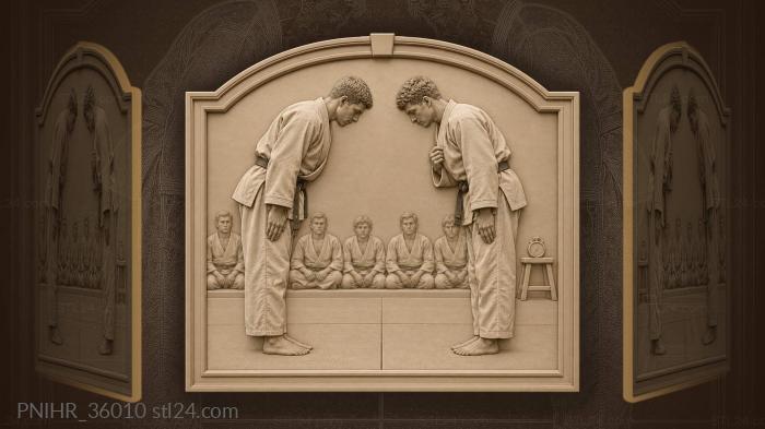 Judo duel respect and tradition 3d STL model