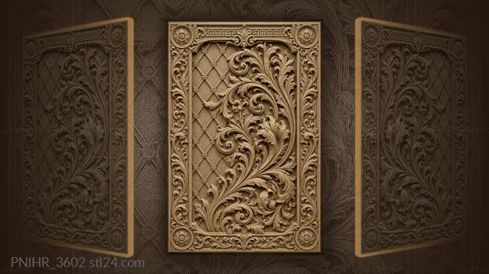 Floral lattice with acanthus scroll 3d STL model