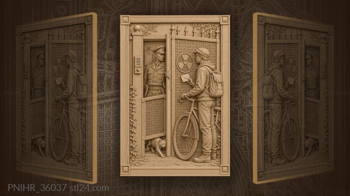 Radiation gate guard questions the bicycle courier 3d STL model
