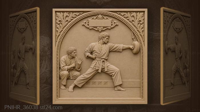 Martial arts strike powerful training moment 3d STL model