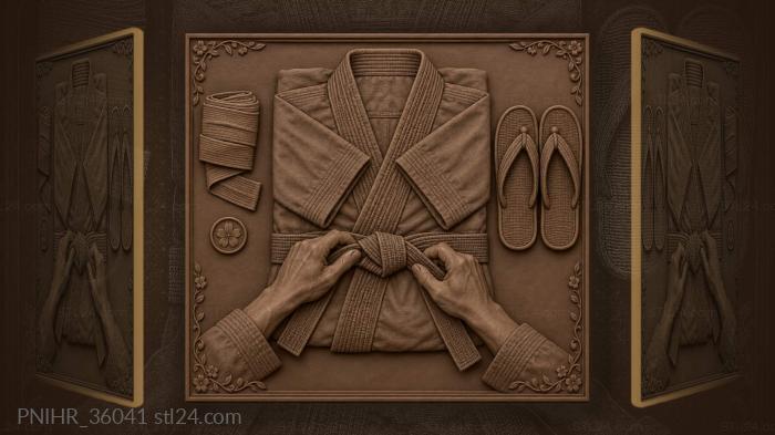 Martial arts gear neatly arranged 3d STL model