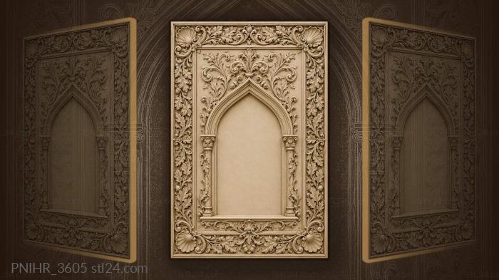 Empty niche under a pointed arch 3d STL model