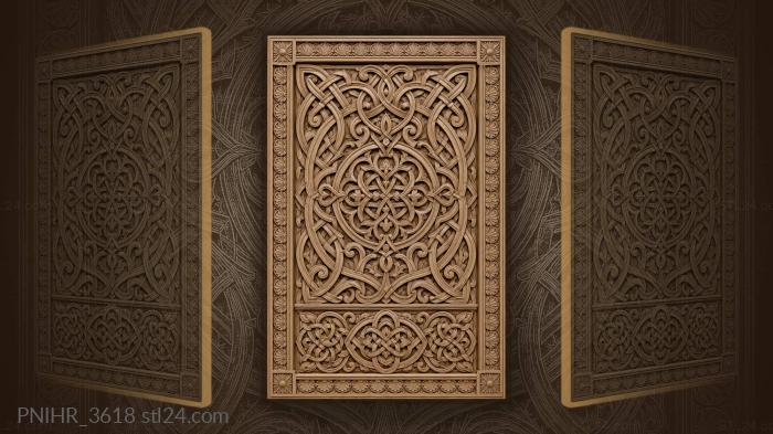 Celtic knots sunburst shell frieze 3d STL model