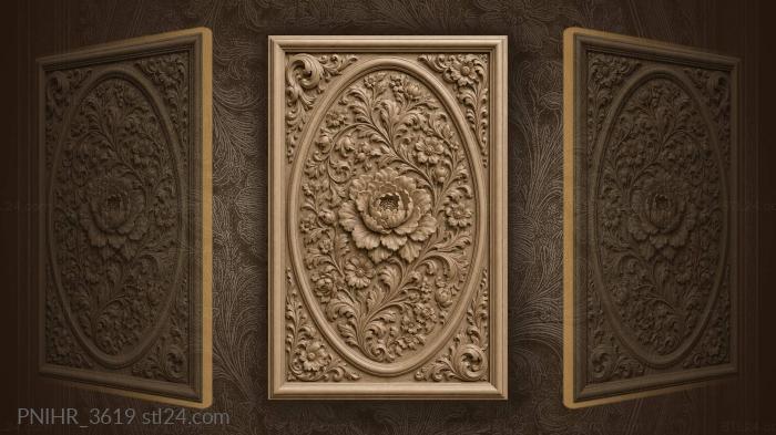 Dense oval bouquet with one large bloom 3d STL model