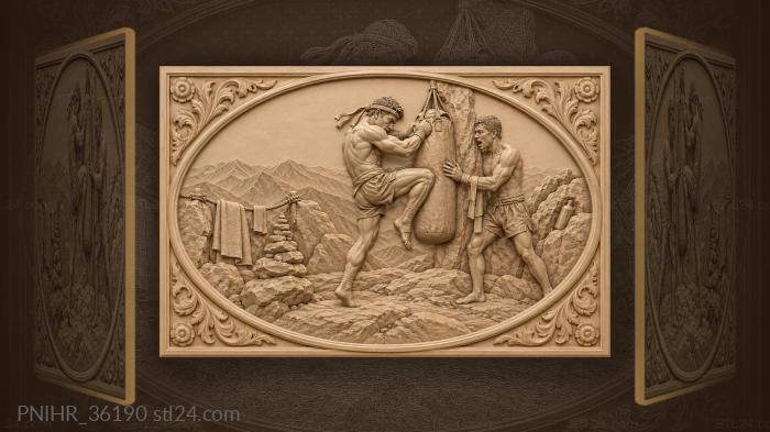 Muay thai training mountain peak 3d STL model