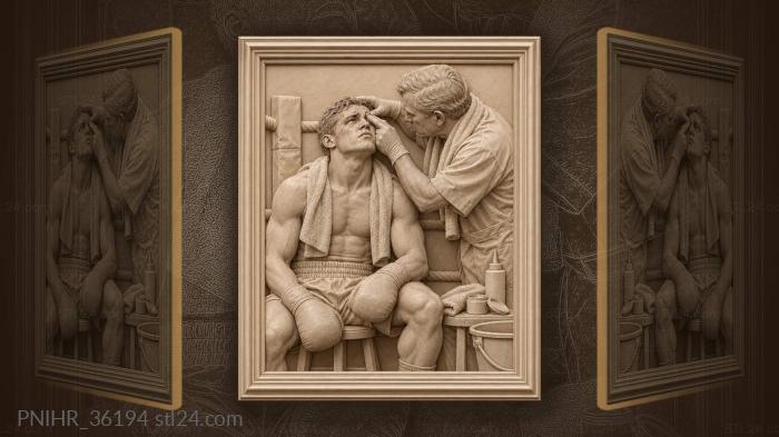 Cutman treats the boxer’s split eyebrow 3d STL model